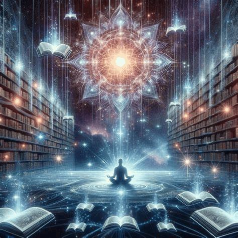 Golden library of light, a symbol of the Akashic Records